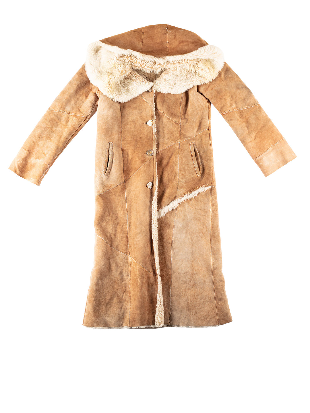 Vintage 70's Women Sheepskin Coat in BeigeMN340