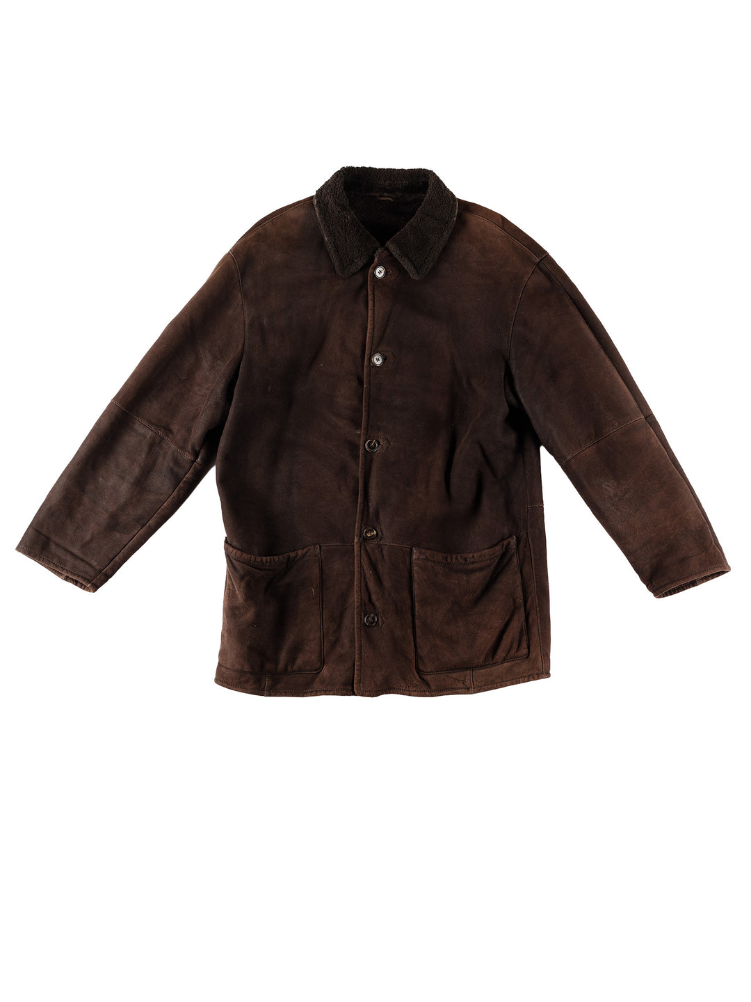 Vintage 80's Men Sheepskin Coat in BrownVN520
