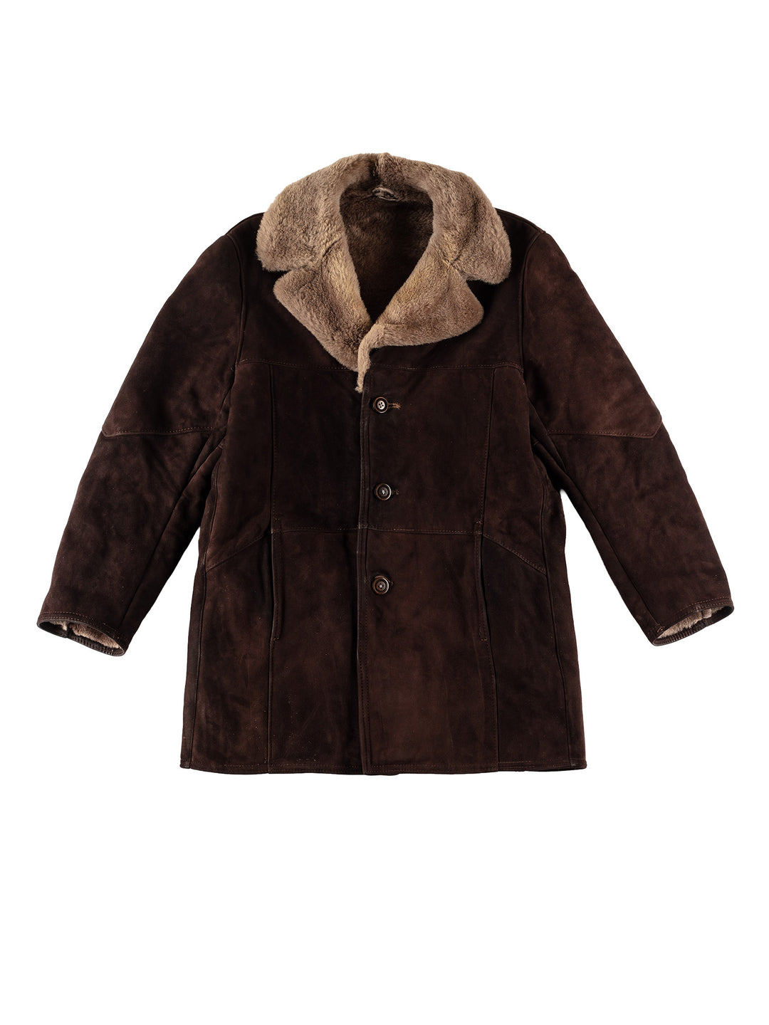 Vintage 70's Men Sheepskin Coat in BrownVN607