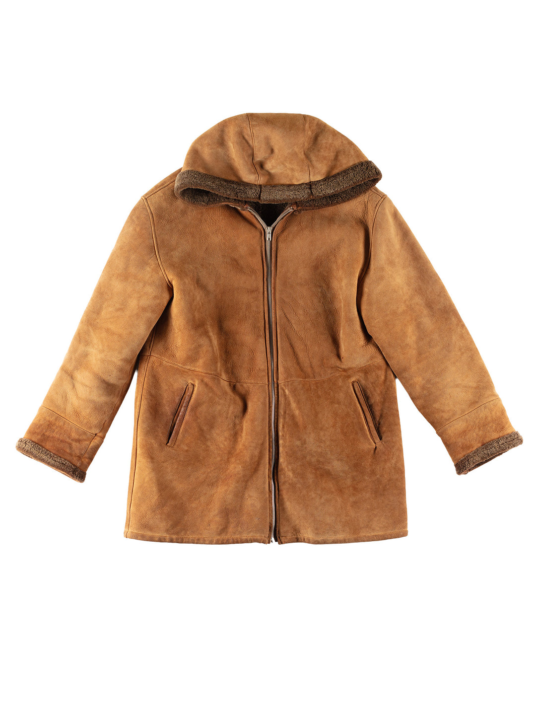 Vintage 70's Women Sheepskin Coat in BrownMN774
