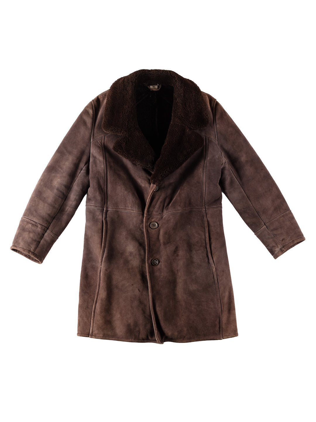 Vintage 70's Men Sheepskin Coat in BrownVN340