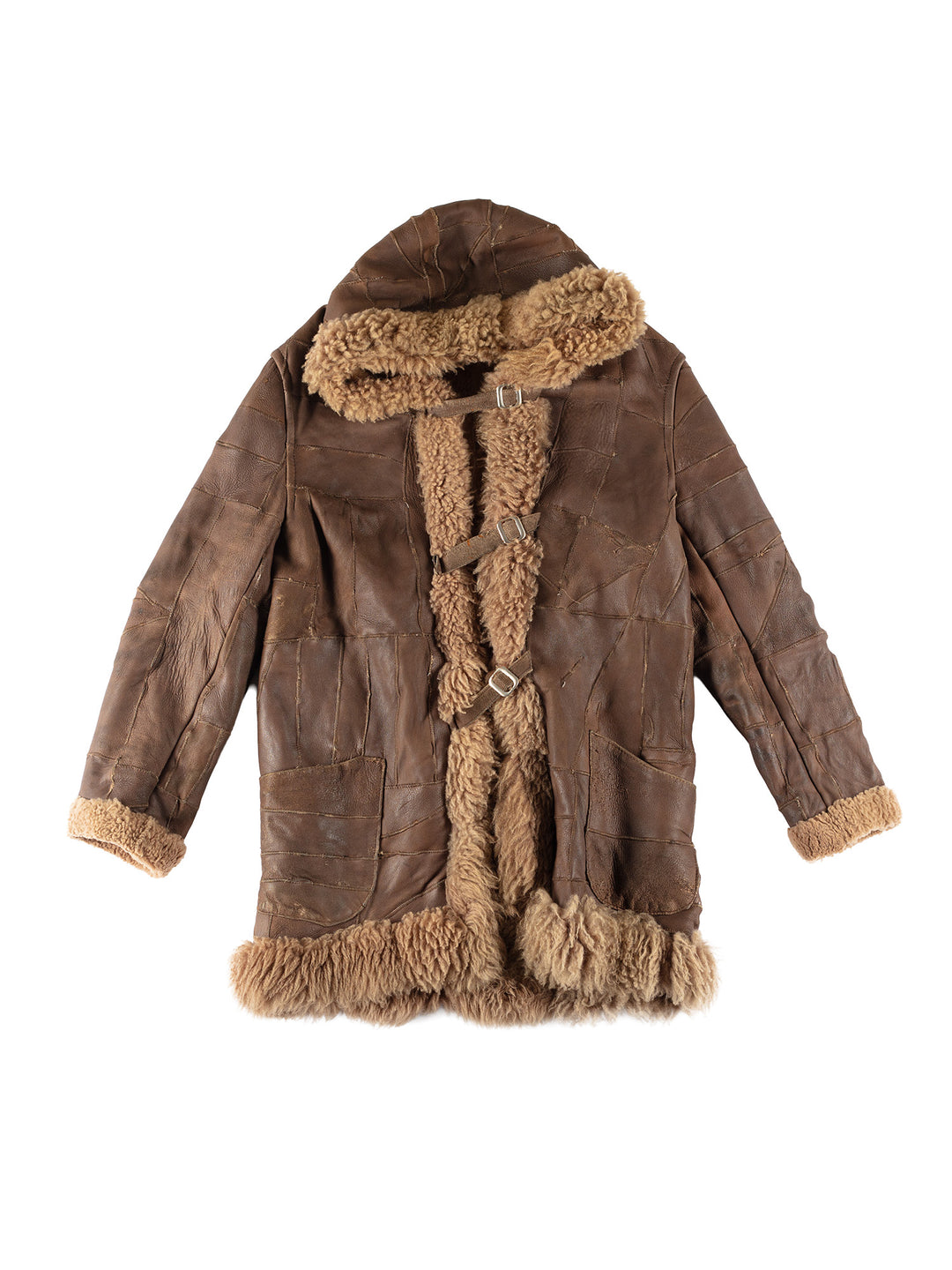 Vintage 70's Women Sheepskin Coat in BrownMN759