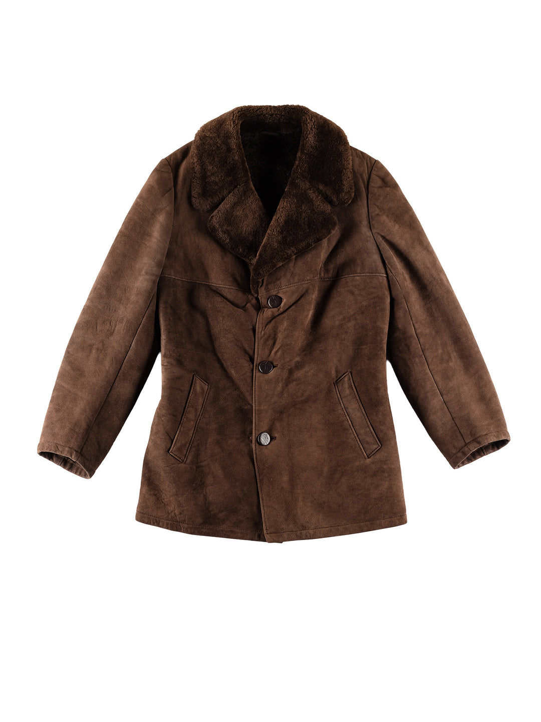 Vintage 70's Men Sheepskin Coat in BrownVN770