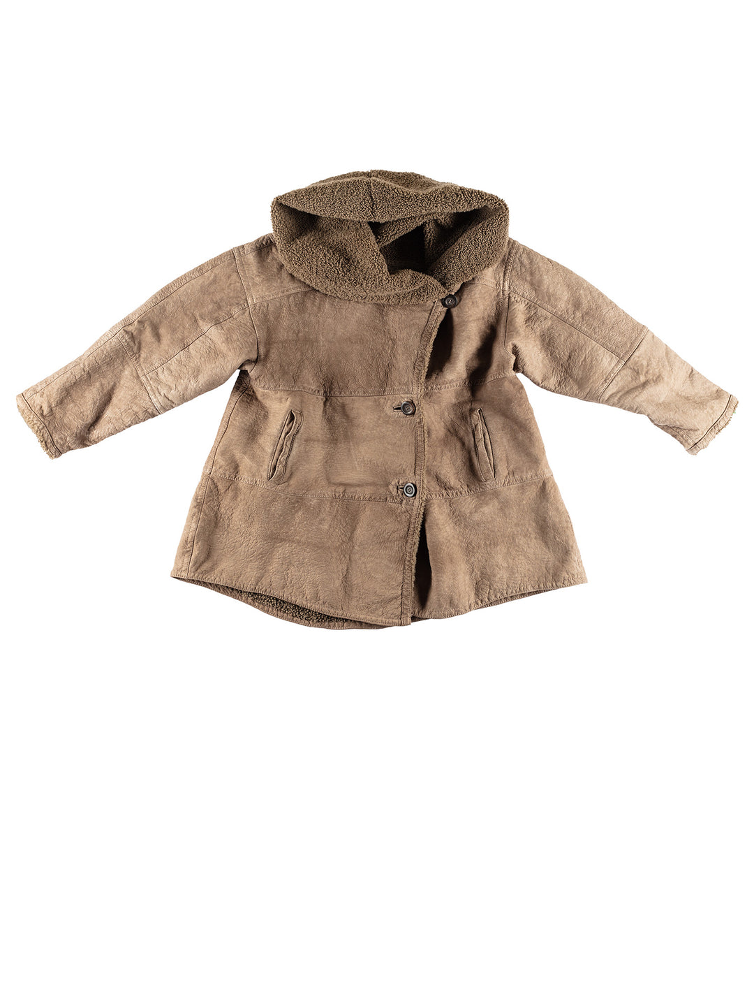 Vintage 80's Women Sheepskin Coat in BrownMN384