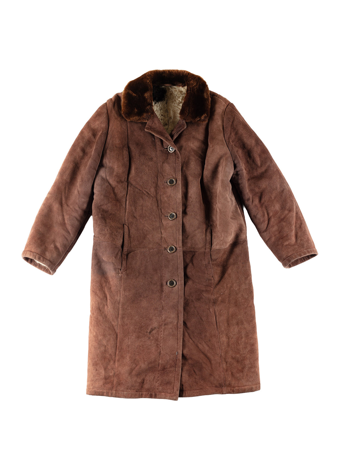 Vintage 70's Women Sheepskin Coat in BrownMN763