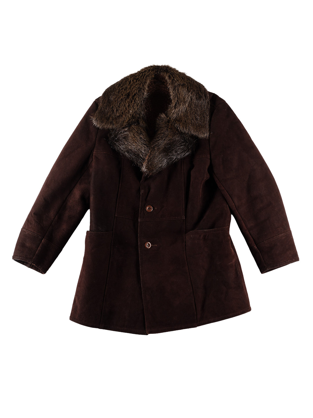 Vintage 70's Men Sheepskin Coat in BrownVN611