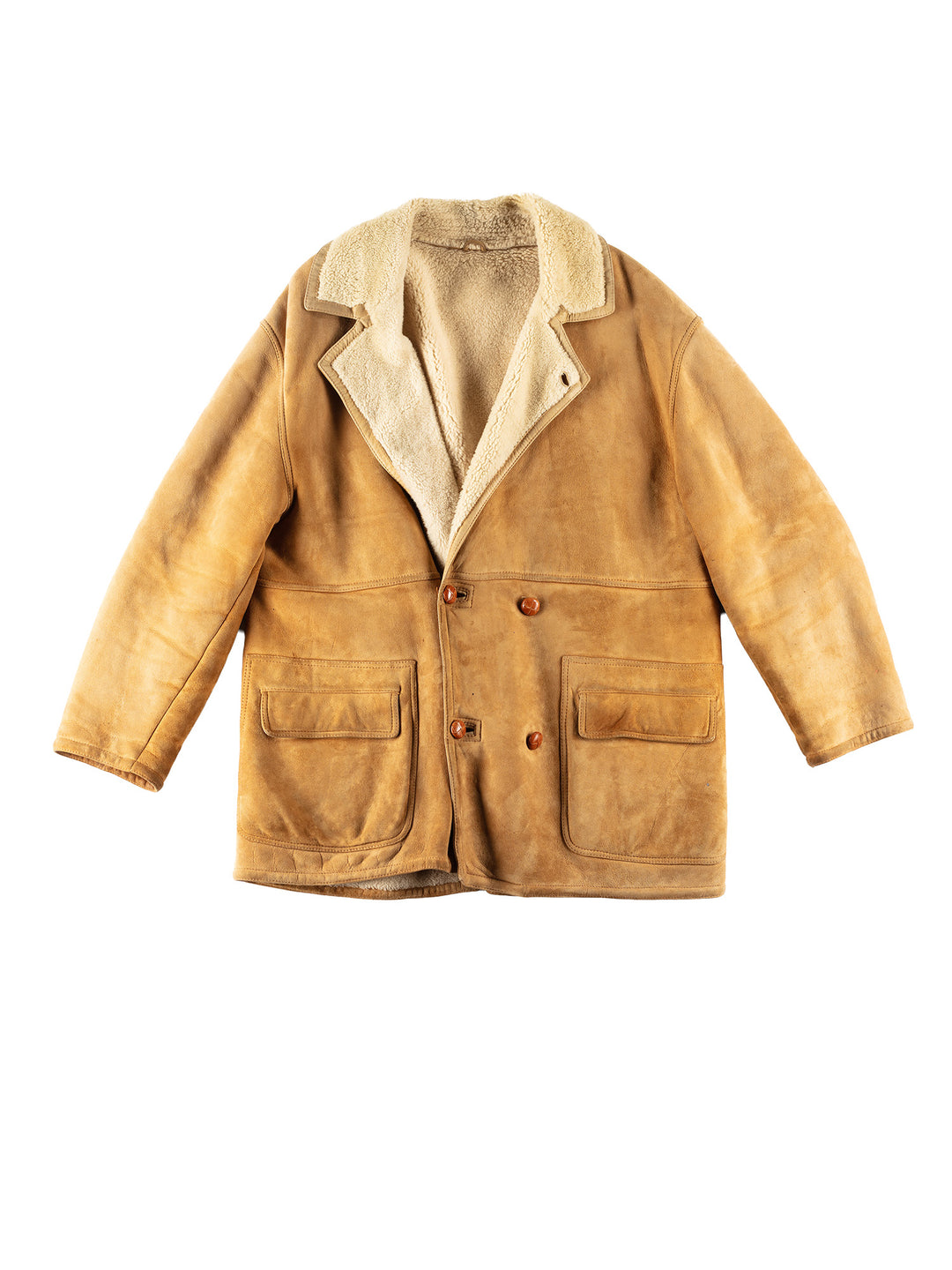 Vintage 70's Men Sheepskin Coat in BrownVN772