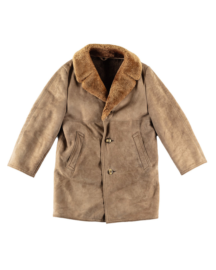 Vintage 70's Men Sheepskin Coat in BeigeVN627