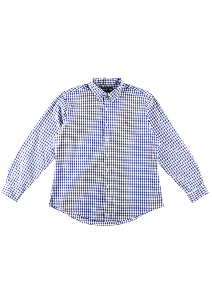 Vintage 2000. gadu vīriešu Ralph Lauren krekls zilā krāsā