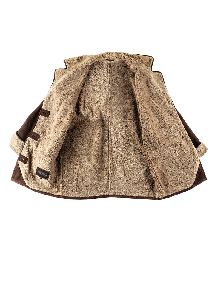 Vintage 80's Women Sheepskin Coat in BrownMN519