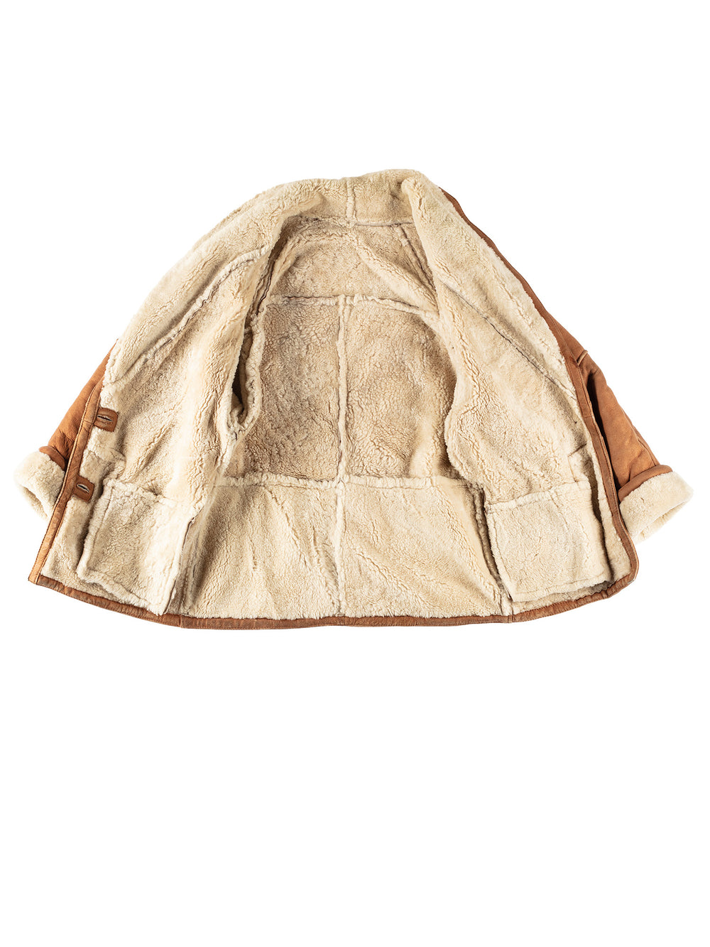 Vintage 80's Women Sheepskin Coat in BrownMN578