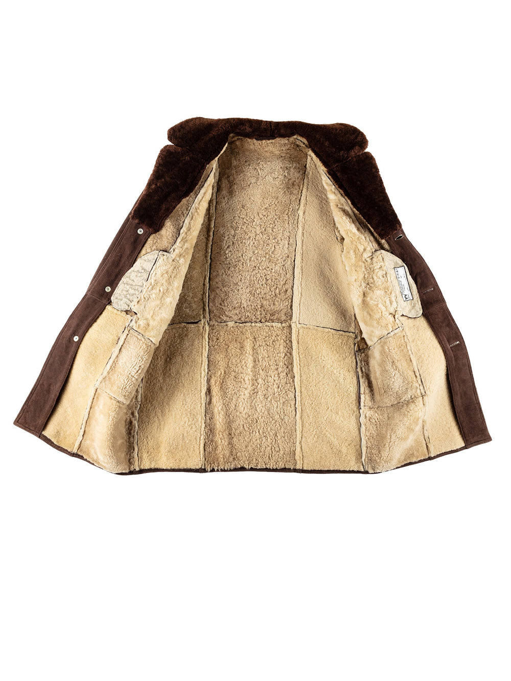 Vintage 80's Men Sheepskin Coat in BrownVN708