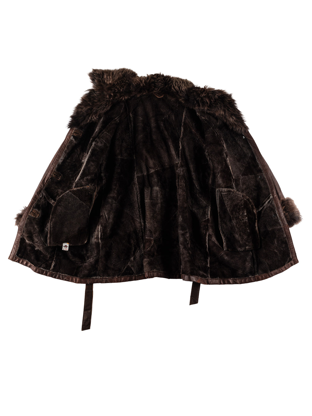Vintage 70's Women Sheepskin Coat in BrownMN681