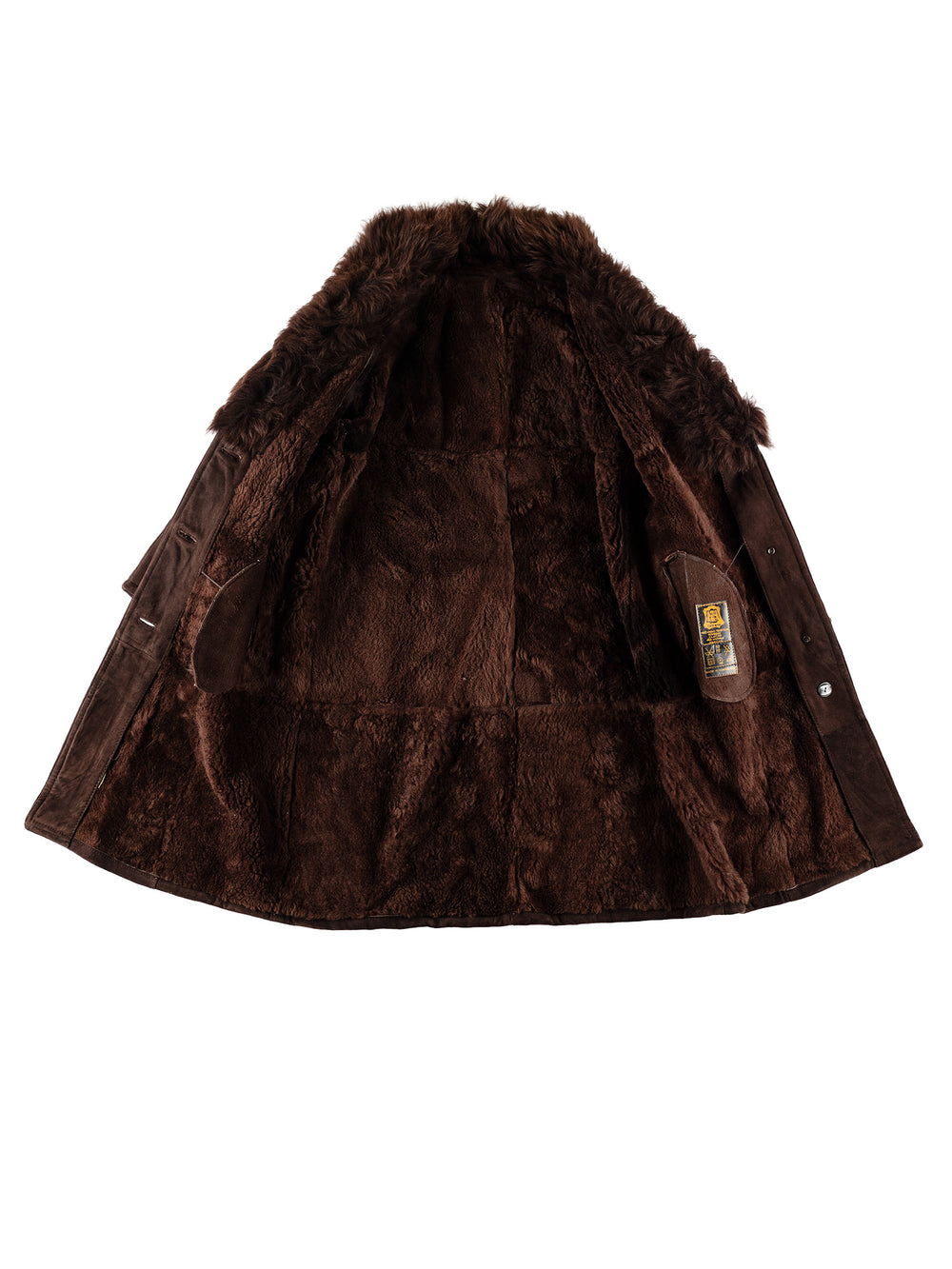 Vintage 80's Women Sheepskin Coat in BrownMN731