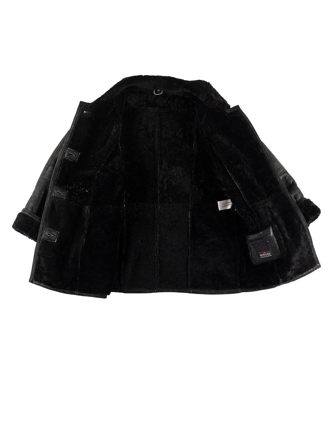 Vintage 80's Women Sheepskin Coat in BlackMN391