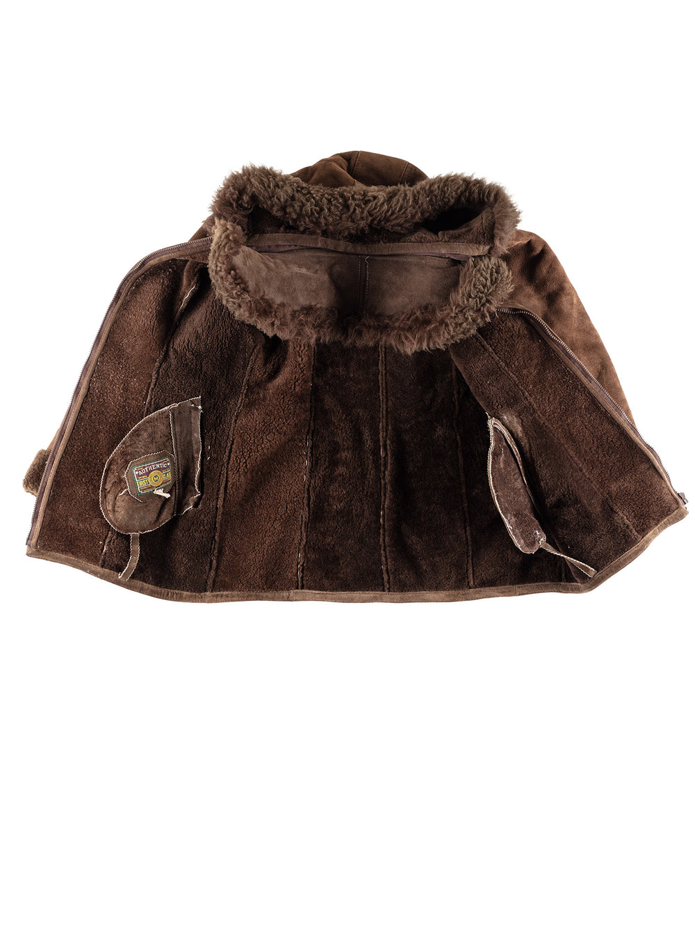Vintage 70's Women Sheepskin Coat in BrownMN410