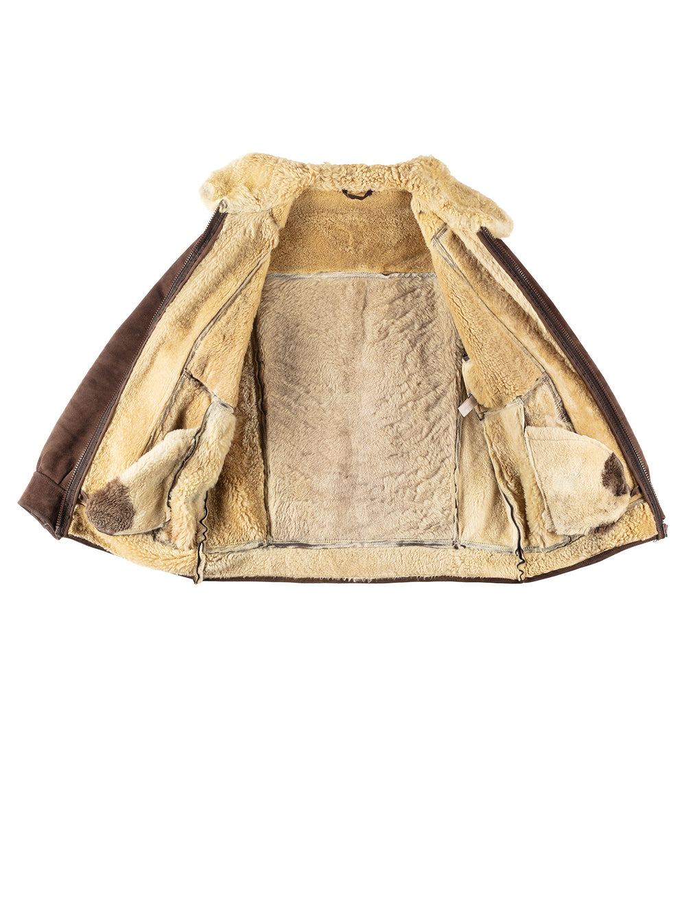 Vintage 80's Men Sheepskin Jacket in BrownVN285