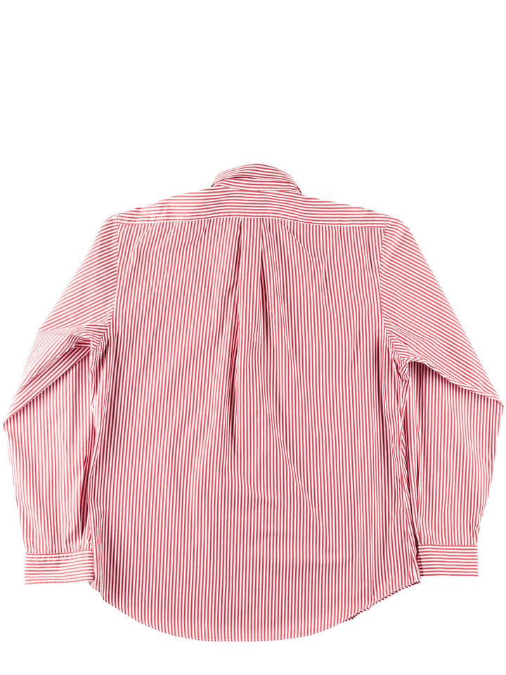 Vintage 90. gadu Vīriešu Ralph Lauren Sarkans Strīpains Krekls 