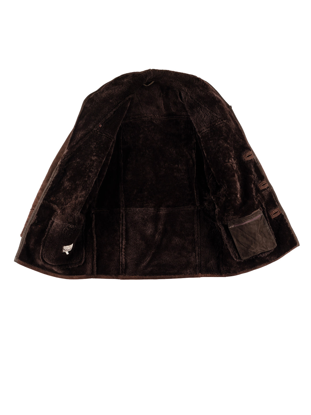 Vintage 80's Men Sheepskin Coat in BrownVN734