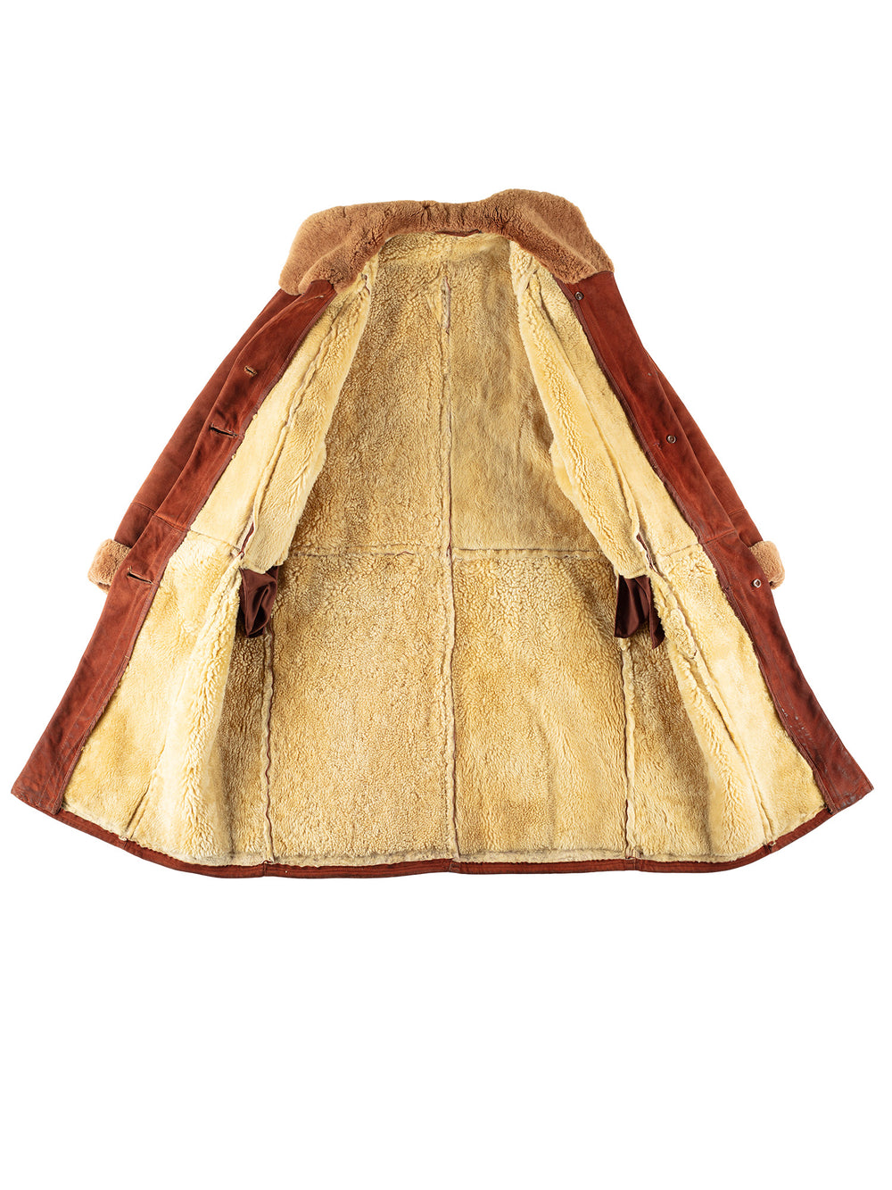 Vintage 70's Women Sheepskin Coat in BrownMN768