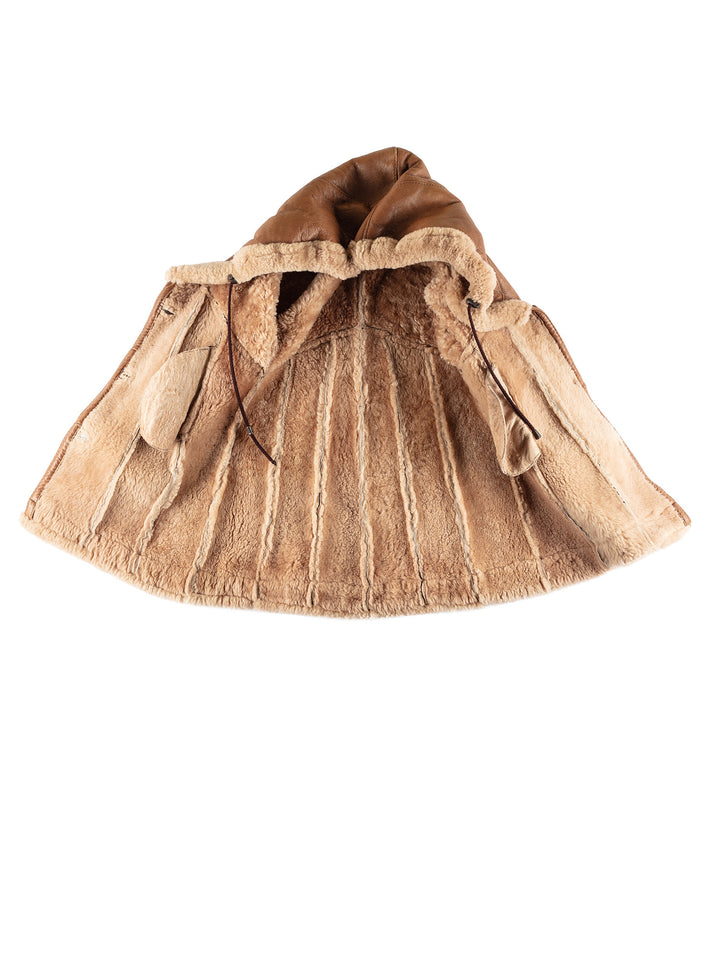 Vintage 70's Women Sheepskin Coat in BrownMN393