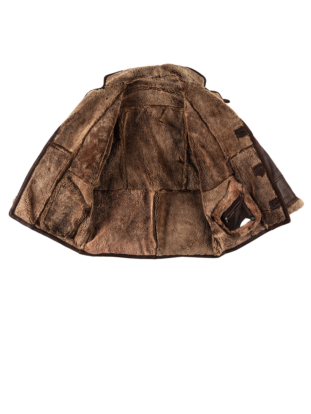Vintage 80's Men Sheepskin Coat in BrownVN702