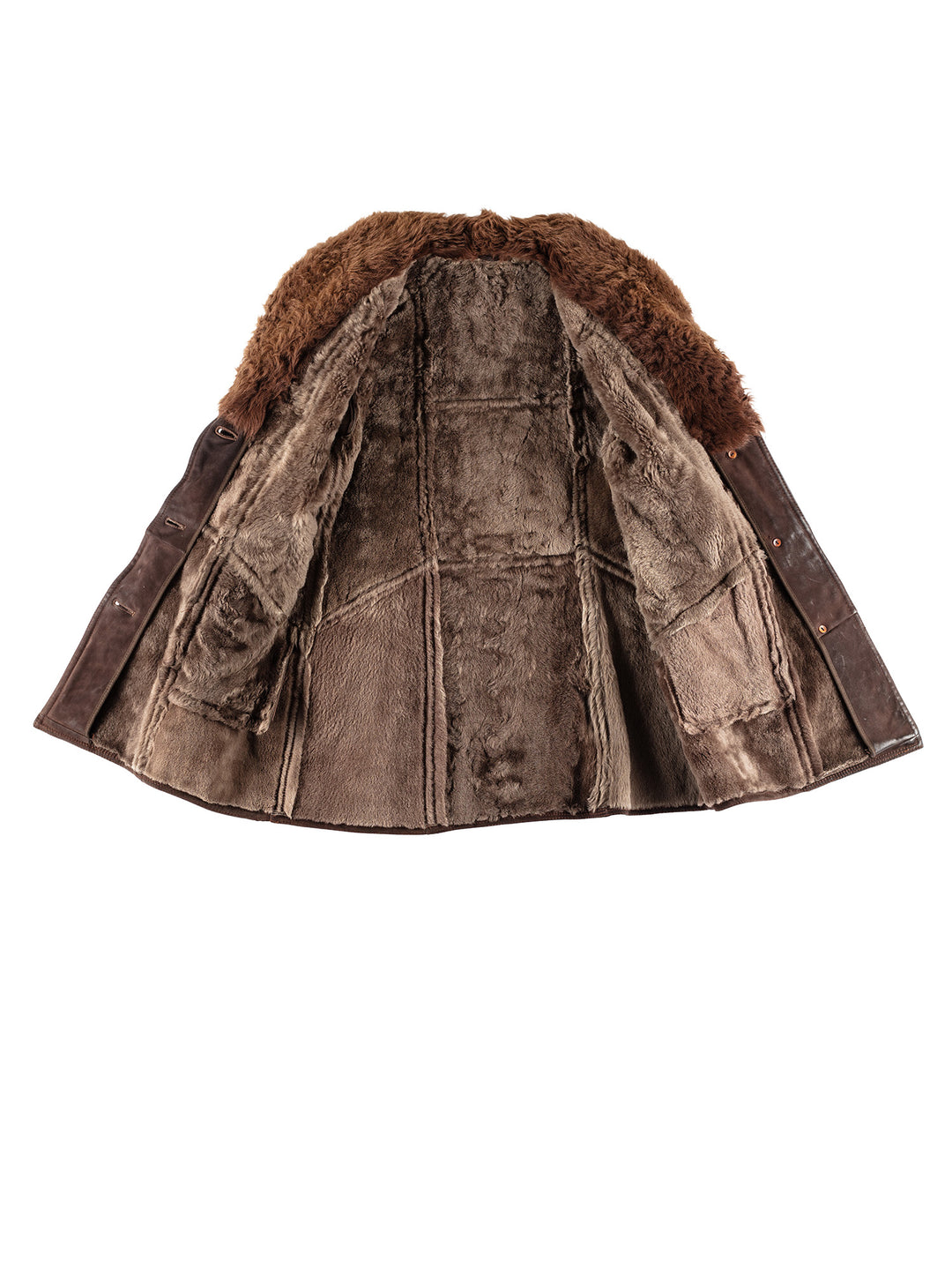 Vintage 70's Women Sheepskin Coat in BrownMN394