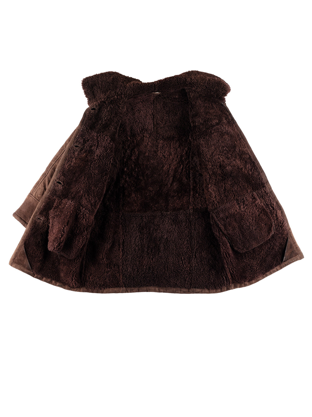 Vintage 80's Women Sheepskin Coat in BrownMN414