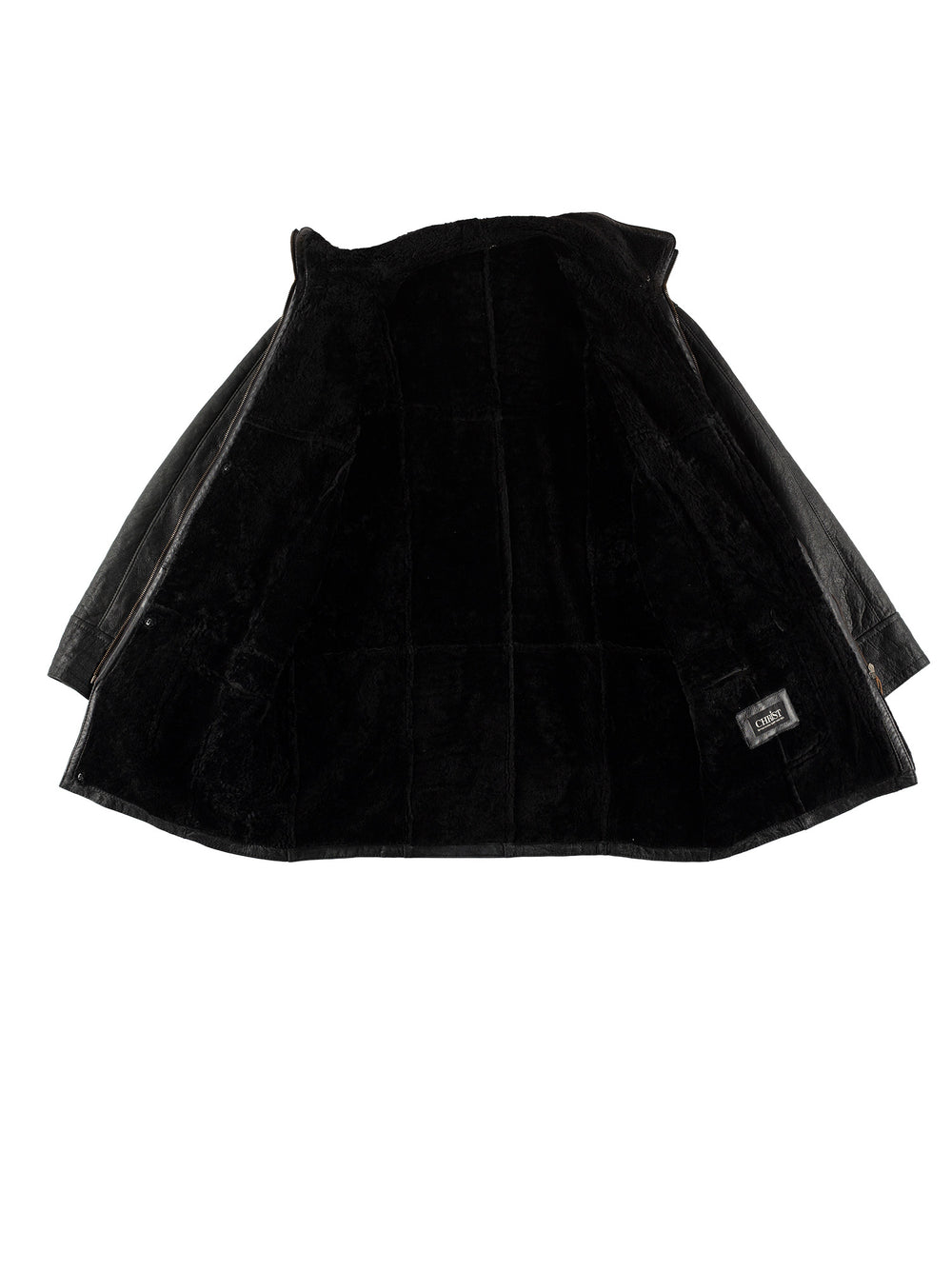 Vintage 80's Men Sheepskin Coat in BlackVN503
