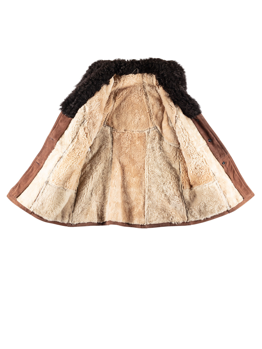 Vintage 70's Women Sheepskin Coat in BrownMN416