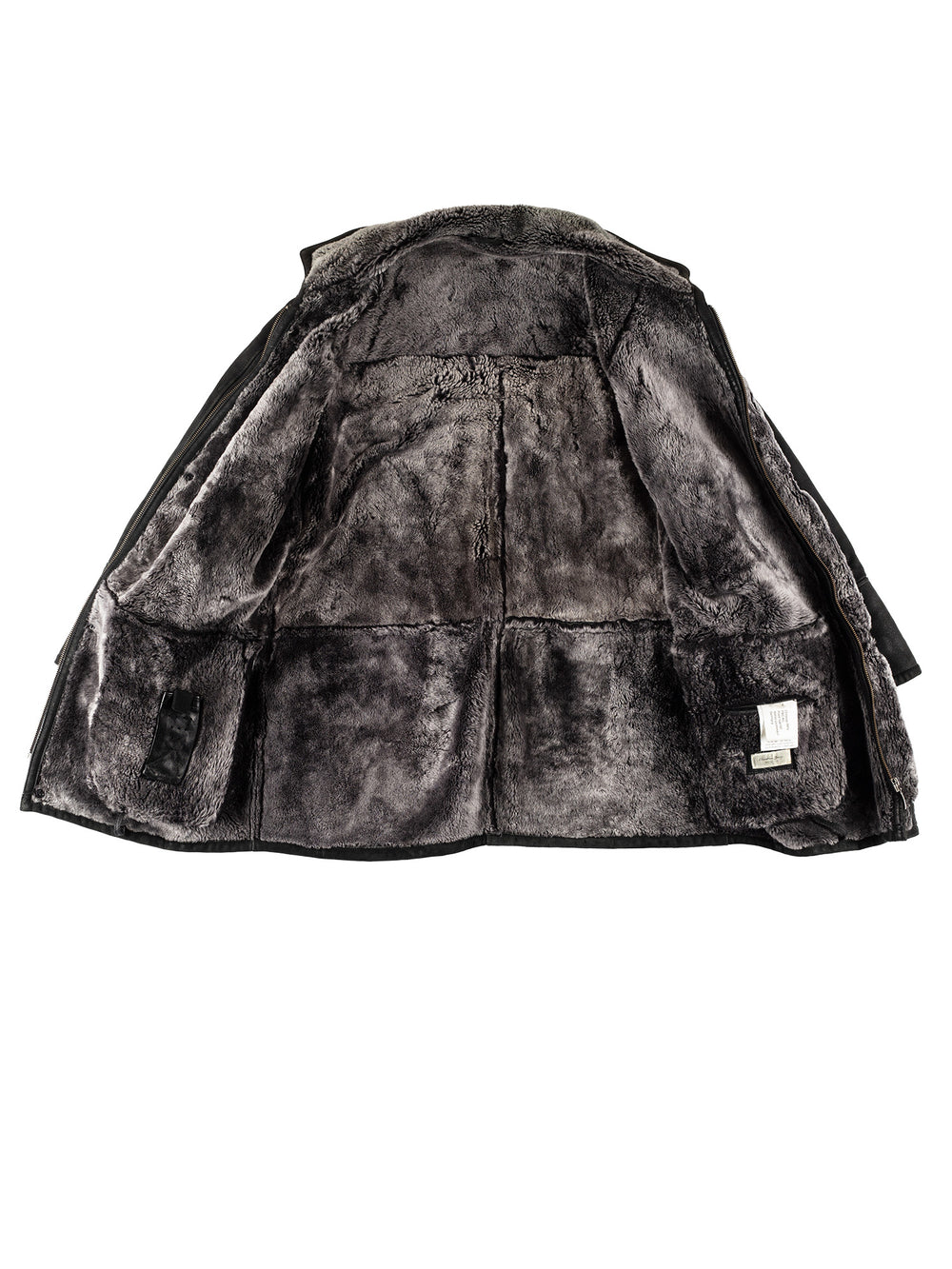 Vintage 80's Men Sheepskin Coat in BlackVN707