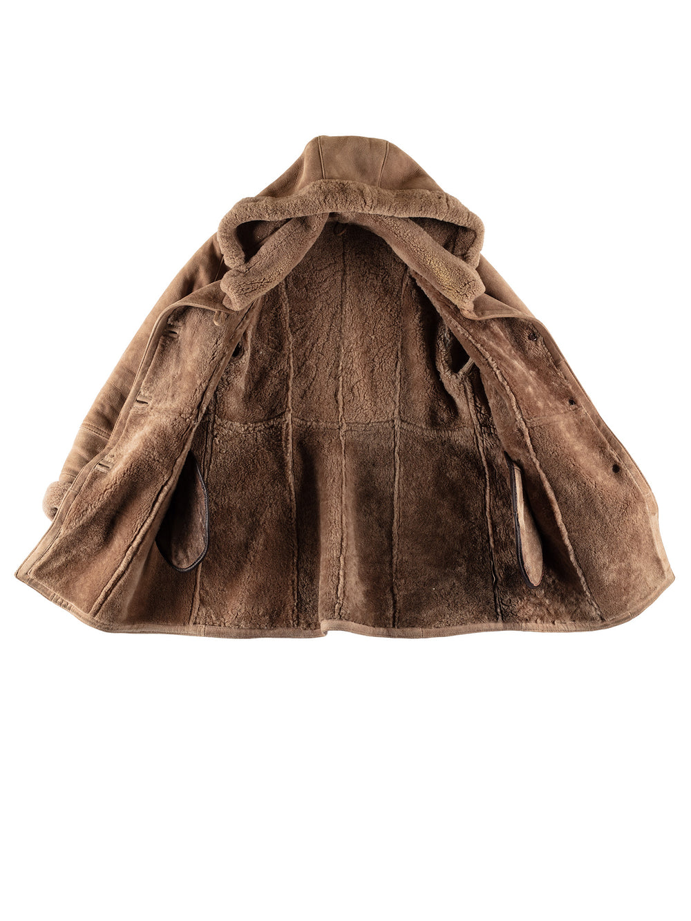 Vintage 70's Women Sheepskin Coat in BeigeMN680