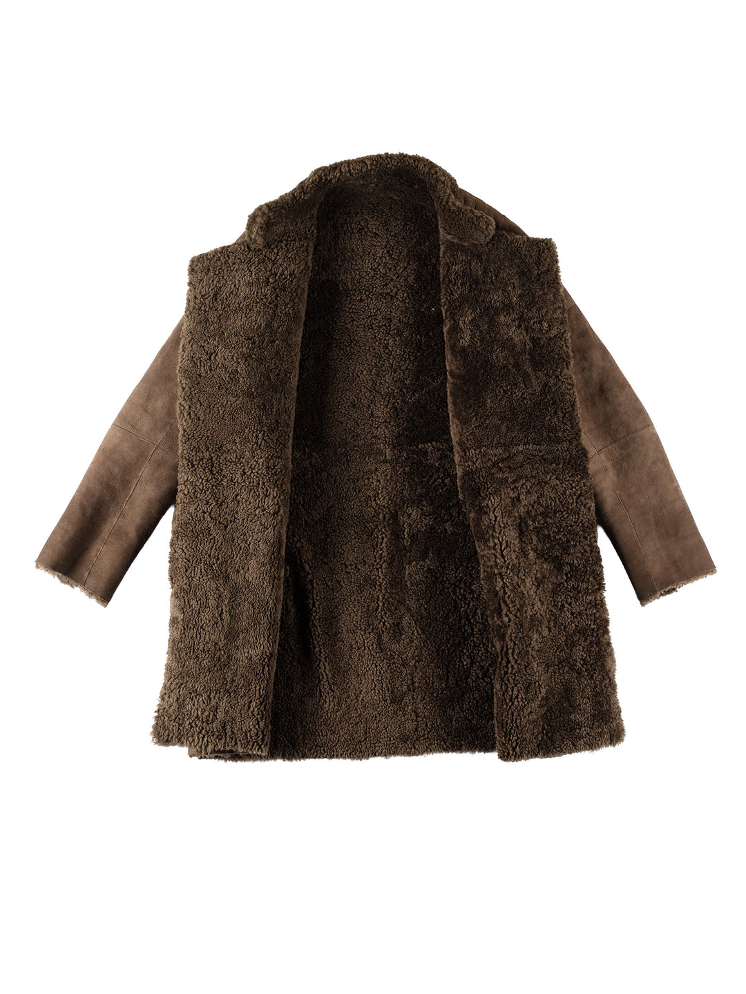 Vintage 80's Women Sheepskin Coat in BrownMN707