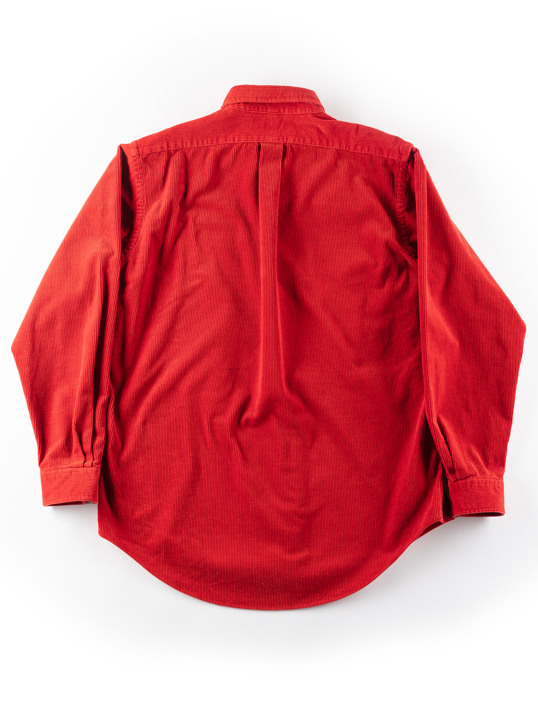 Vintage 2000. gadu Vīriešu Ralph Lauren Velveta Krekls Sarkanā Krāsā