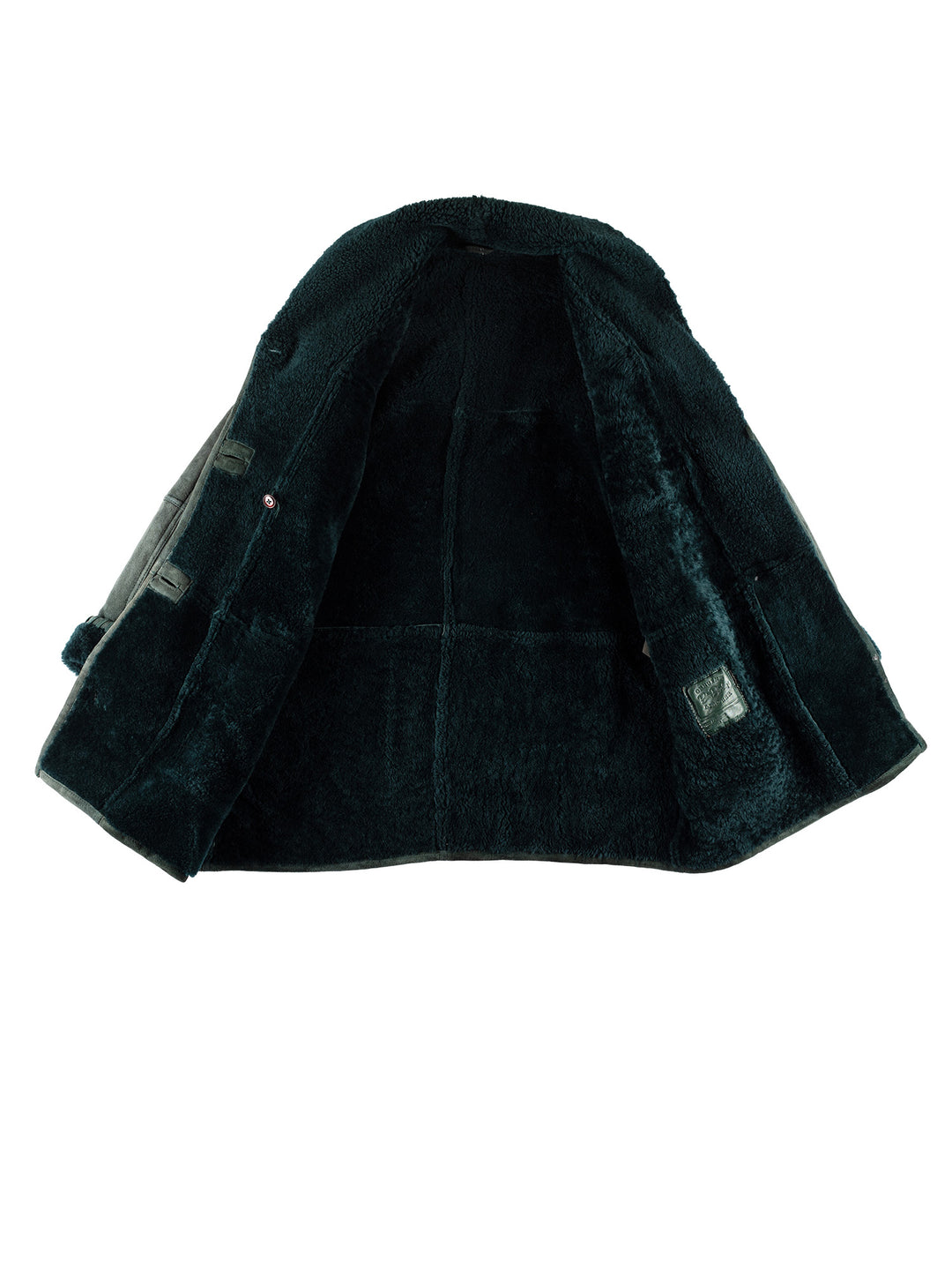 Vintage 80's Women Sheepskin Coat in GreenMN742
