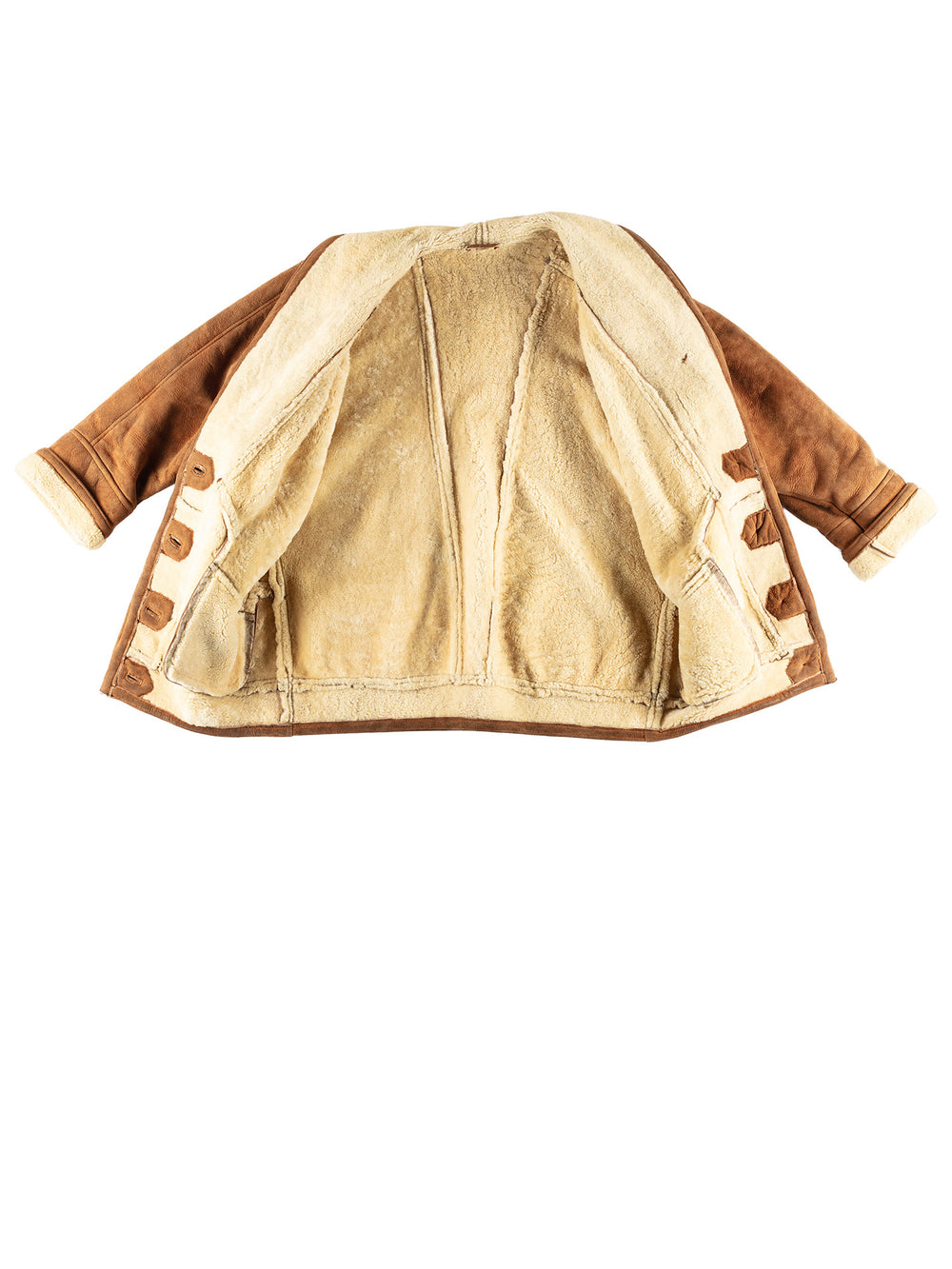 Vintage 80's Women Sheepskin Coat in BrownMN397