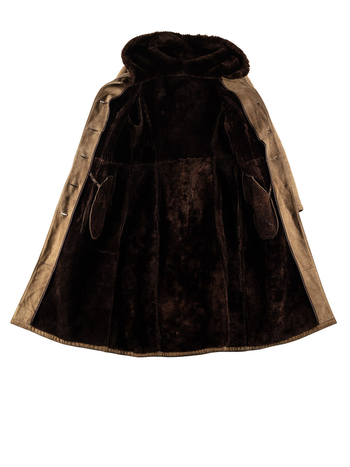 Vintage 70's Women Sheepskin Coat in BeigeMN685