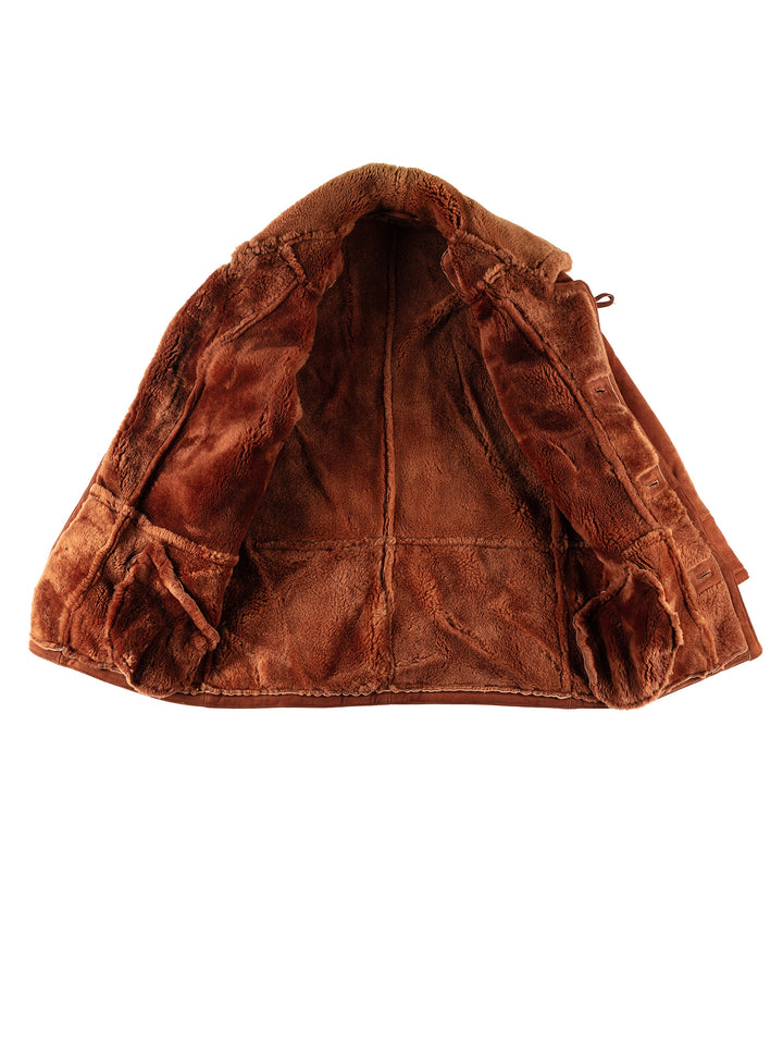 Vintage 90's Men Sheepskin Coat in BrownVN704