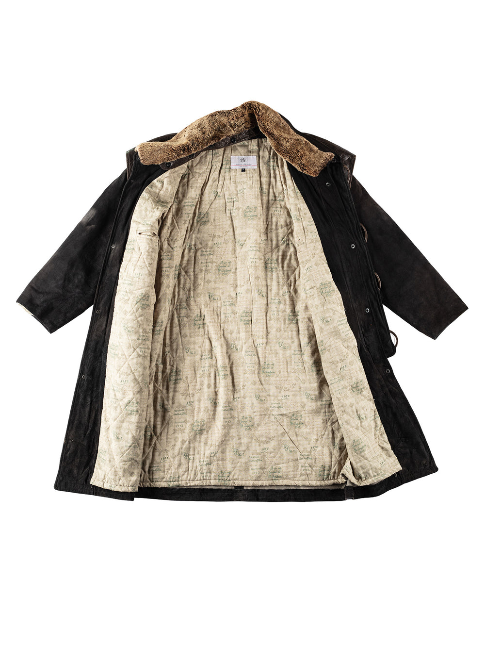 Vintage 90's Men Suede Coat in BrownVN373