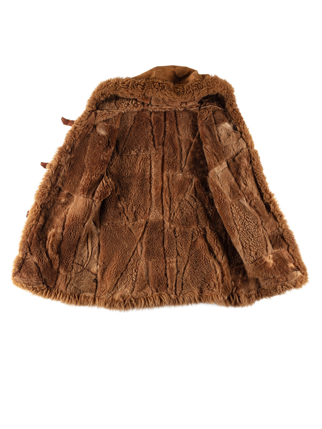 Vintage 70's Women Sheepskin Coat in BrownMN773