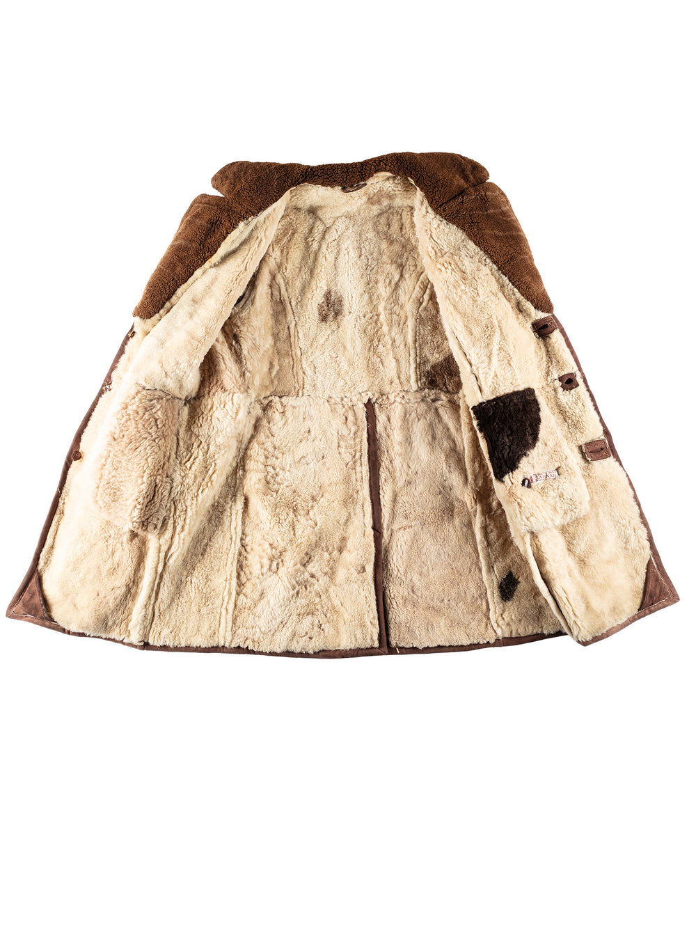 Vintage 70's Men Sheepskin Coat in BrownVN761