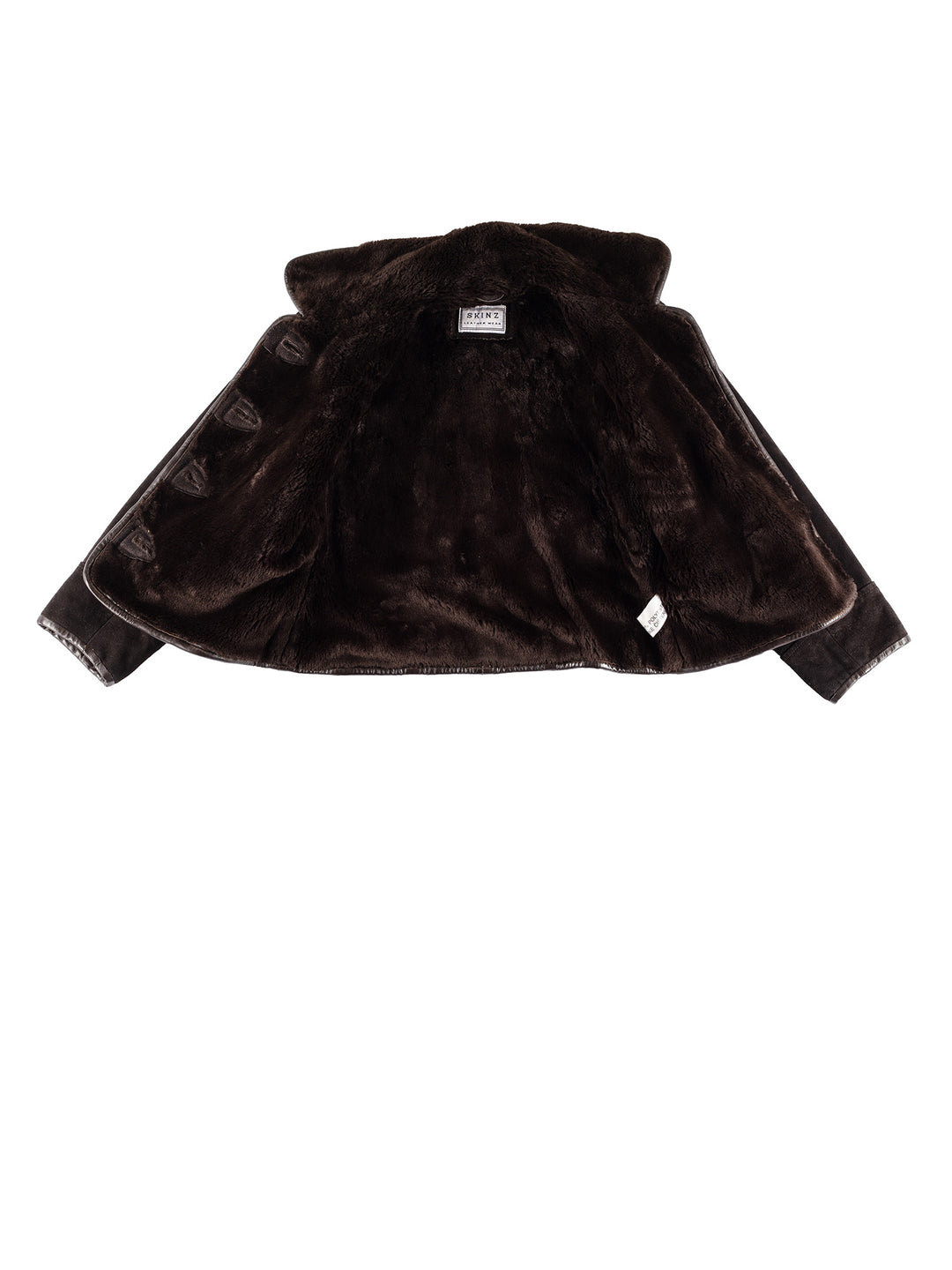 Vintage 70's Women Faux Sheepskin Jacket in BrownMN392