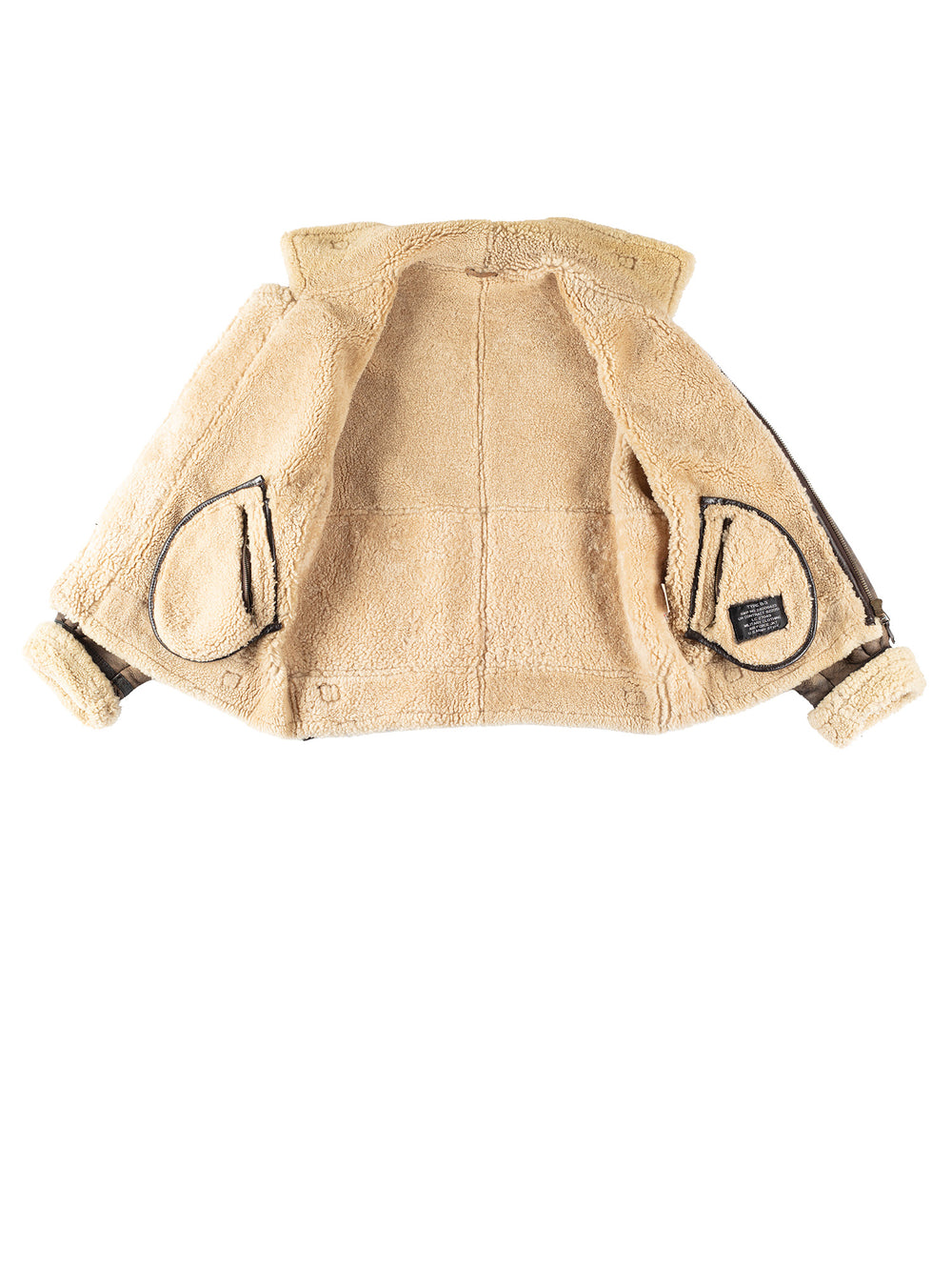 Vintage 80's Men Sheepskin Jacket in BrownVN267
