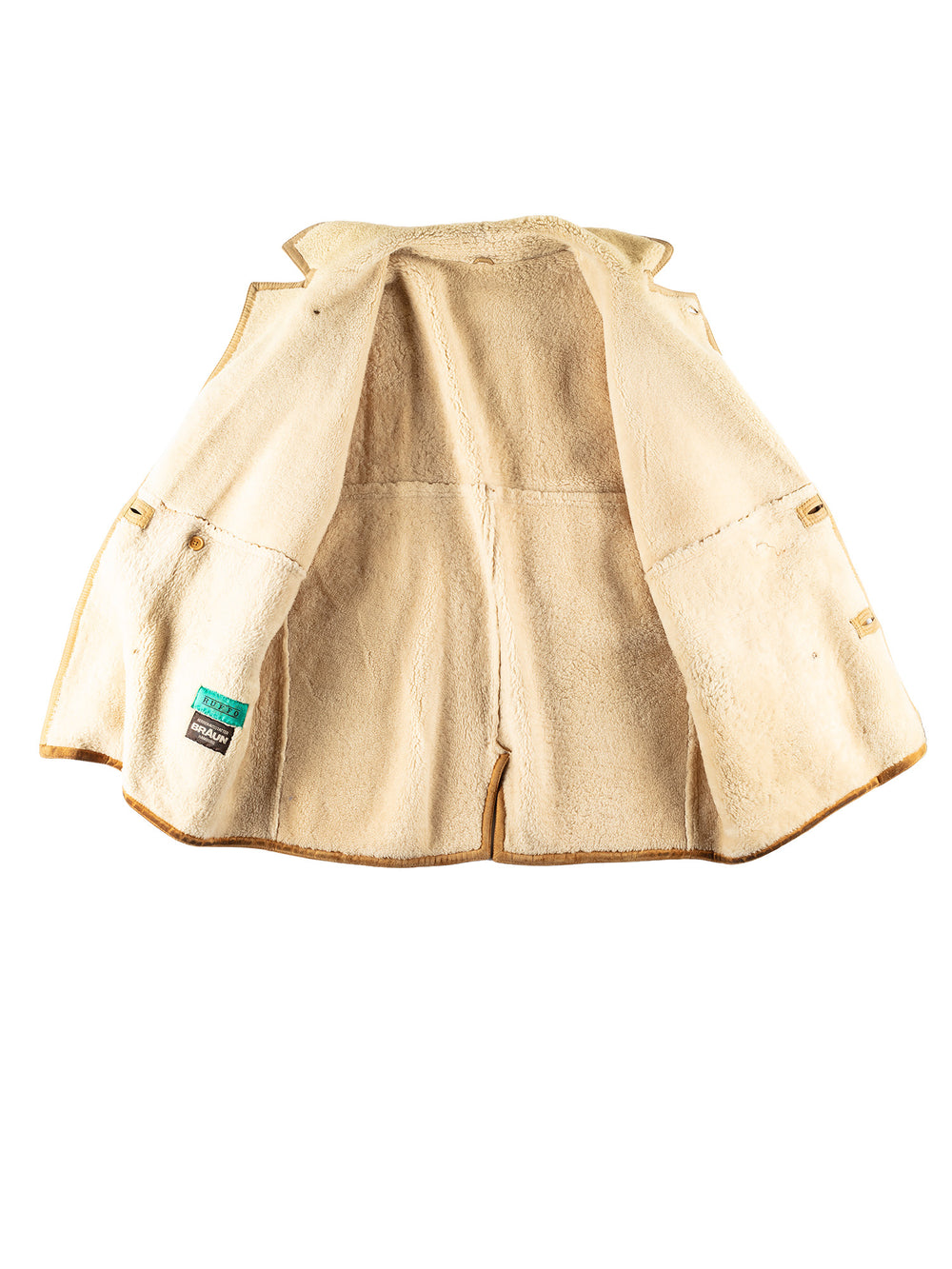 Vintage 70's Men Sheepskin Coat in BrownVN772
