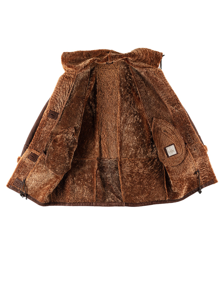 Vintage 80's Women Sheepskin Coat in BrownMN710