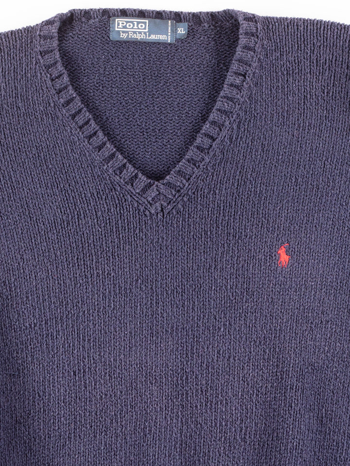 Vintage 90's Men Ralph Lauren Sweater in Blue