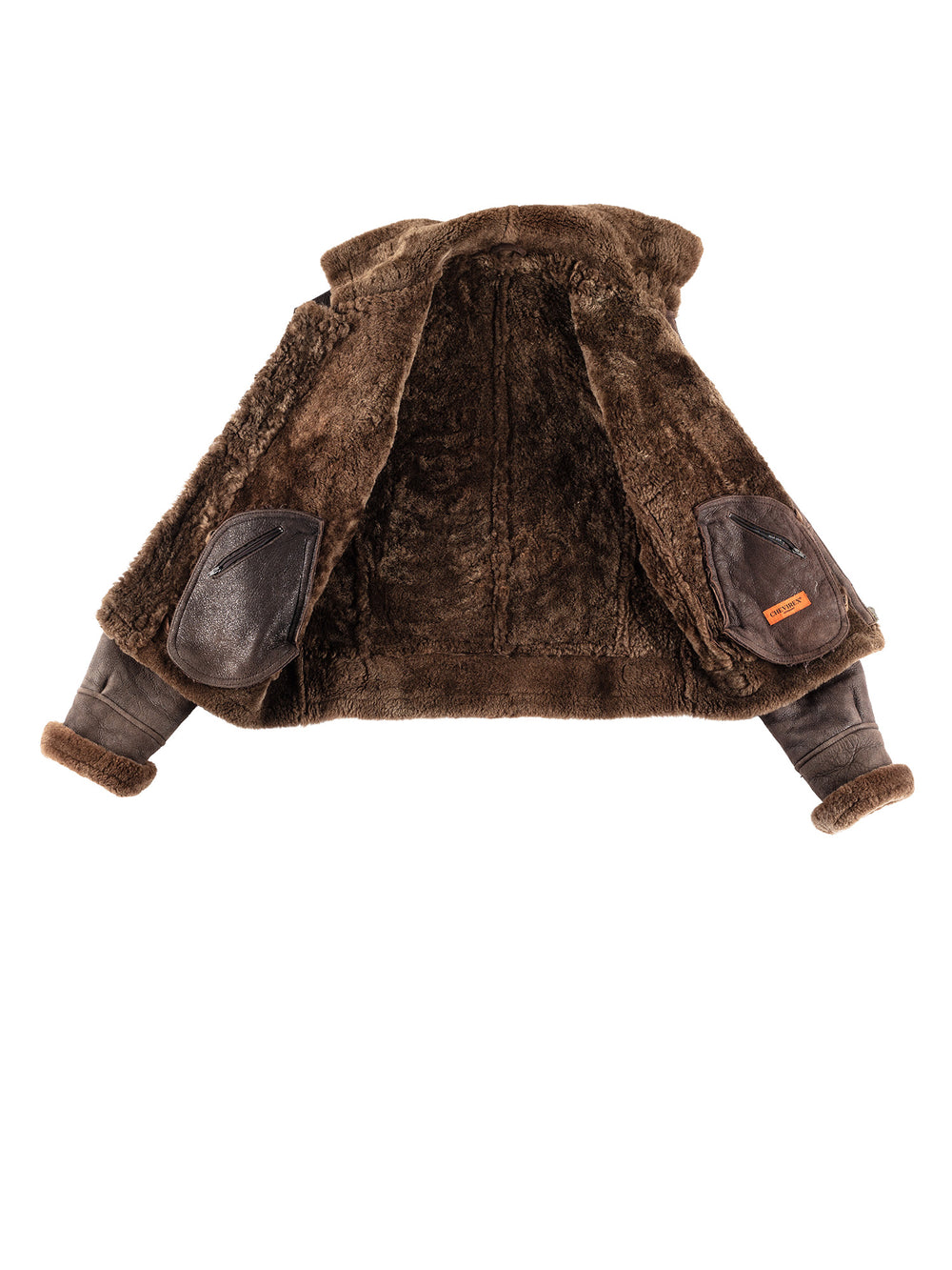 Vintage 80's Women Sheepskin Jacket in BrownMN400
