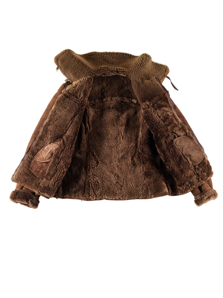 Vintage 70's Men Sheepskin Jacket in BrownVN653