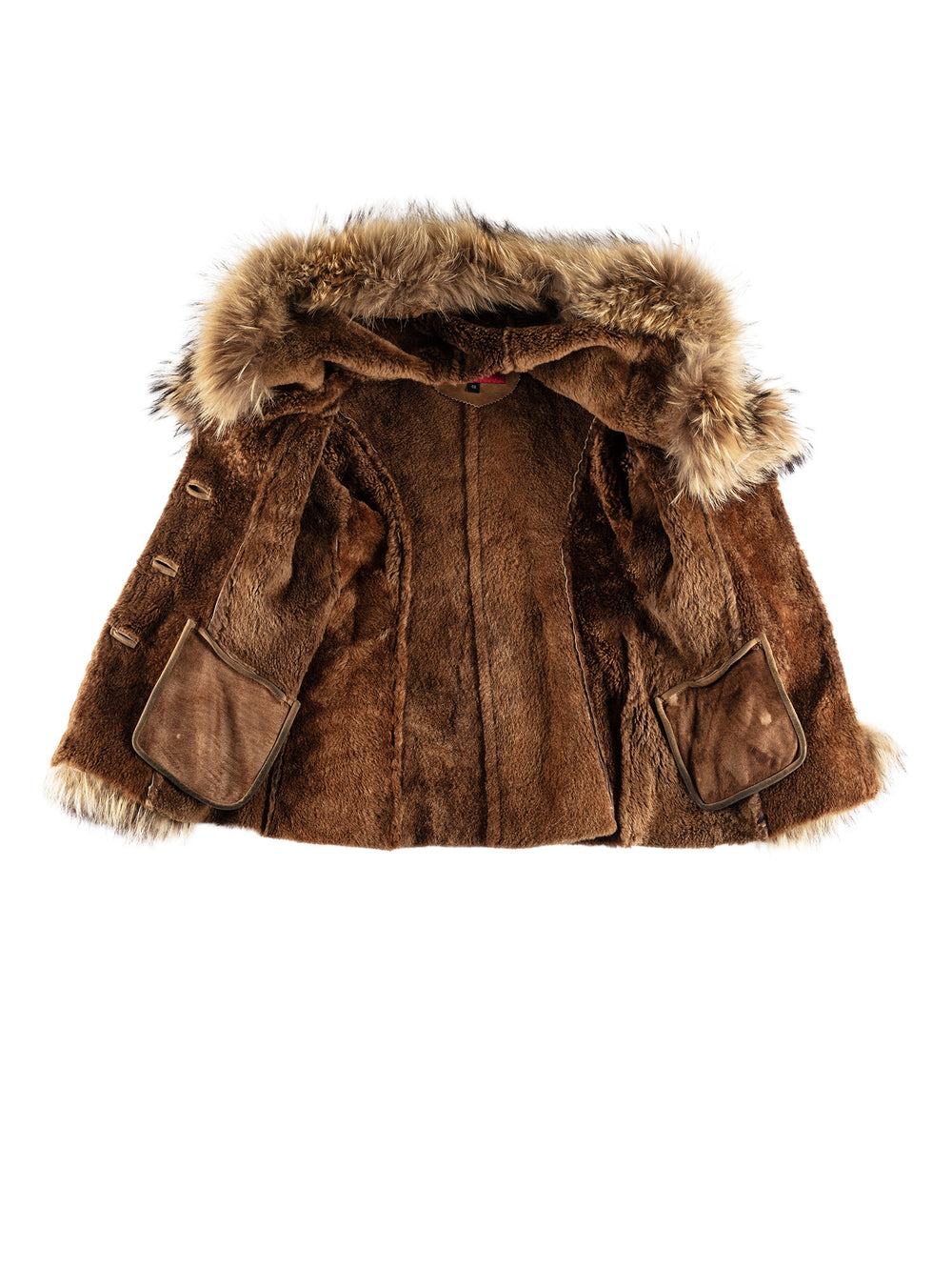 Vintage 70's Women Sheepskin Coat in BeigeMN664