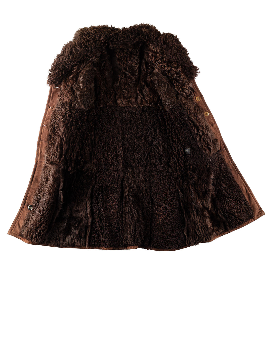 Vintage 70's Women Sheepskin Coat in BrownMN345